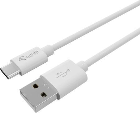 Equip USB 2.0 Кабел USB-C мъжки - USB-A Бял 0.5m 128846
