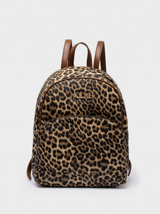 Jordan Damen-Rucksack Braun Leopardmuster