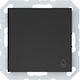 Vilma Waterproof Recessed Frameless Wall Switch Black