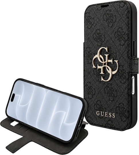 Case Iphone 18 Pro Iphone 17 Pro Guess Book 4g Metal Logo Black