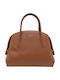 Leather Women's Satchel Bag Cognac