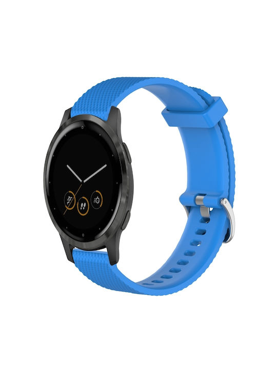 Garmin Vivoactive 4s 18mm Каишка За Часовник Силиконова С Диамантена Текстура Синя