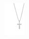 Senza Men's Steel Cross with Crucifix Without Chain