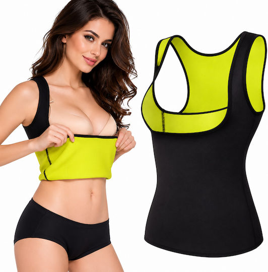 Tricou Sport de Damă din Neopren cu Efect Termic, Modelator, pentru Antrenamente de Fitness, Respirabil, cu Uscare Rapidă, Negru, Mărimea L