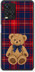 Smartfits Teddy Bear On Red Navy Tartan Husă pentru Vivo Y33s Y21s Y21 Smartfits Teddy Bear On Red Navy Tartan Husă pentru Vivo Y33s Y21s Y21