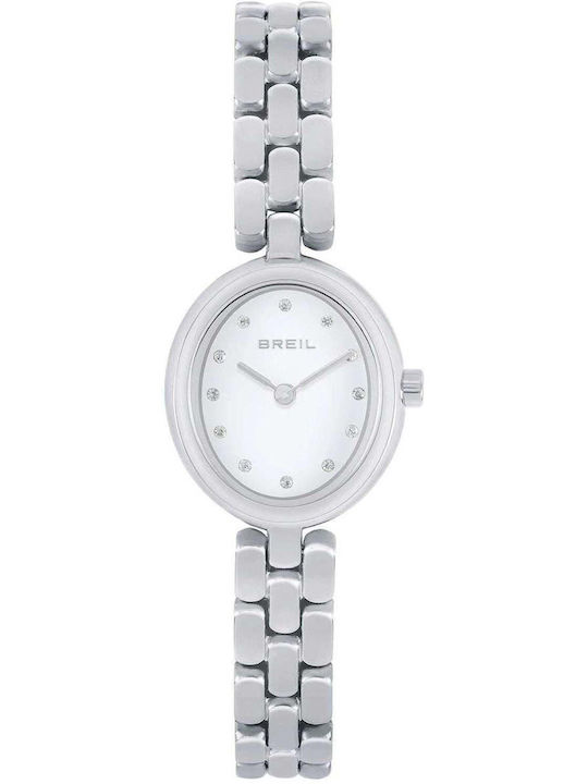 Women's Battery-Powered Watch with Silver Stainless Steel Bracelet