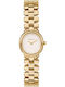 Women's Battery-Powered Watch with Gold Stainless Steel Bracelet