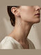 Women's Long Dangle Earrings with Silver Wavy Elements Prime Steel Silver Women One Size Ssn306