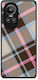 Smartfits Brown Pink Blue Diagonal Plaid Oppo Reno10 Pro Case