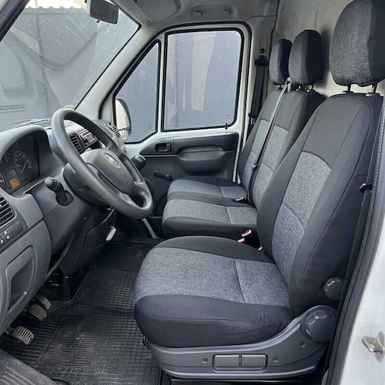 Текстилни Калъфи за Автомобил Fiat Ducato 2006, 8 Части, Черни и Сиви