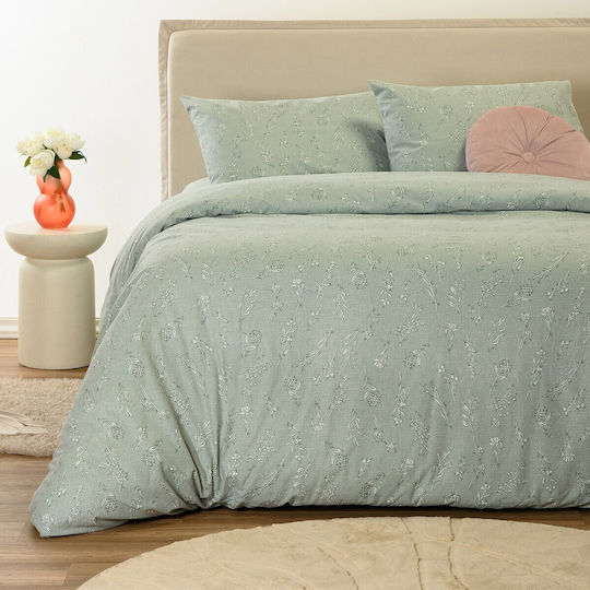 Melinen Single Bed Sheet Set 170x270 cm Grey (3 pcs)