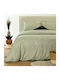 Melinen Single Bed Sheet Set 170x270cm Olive (3pcs)