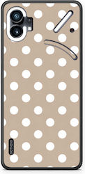Smartfits White Polka Dots On Taupe Nothing Phone 1 Θήκη Smartfits White Polka Dots On Taupe Nothing Phone 1 Θήκη