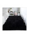 Kraft World Rutschfester Shaggy-Läufer Schwarz 80x180 cm CRPG-80Χ180-Schwarz