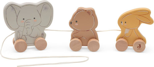Дървена играчка за дърпане Jollies On Wheels