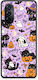 Smartfits Halloween Черни Котки На Люляков Фон Калъф За Huawei Nova Y70 Y70 Plus