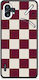 Smartfits Burgundy Creme Gestreift Kariert Nothing Phone 1 Hülle