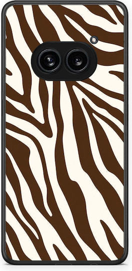Smartfits Braune Cremefarbene Zebra-Streifen Nothing Phone 2a Handyhülle