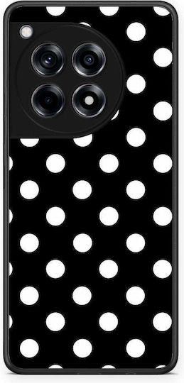 Smartfits Weiße Punkte auf schwarzer OnePlus 12R 5G Hülle