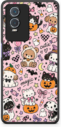 Smartfits Halloween Cute Animals On Pink Vivo Y76 5g Y76s Y74s Θήκη