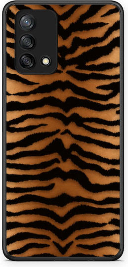 Smartfits Tiger Print Orange Black Oppo A74 4g Θήκη