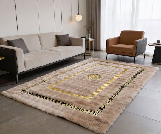 Kraft World Gold India 180x280cm Shaggy Γούνινο Μπέζ, Crp-gold180x280-μπέζ