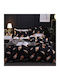 Kraft World King-Size-Bettlakenset mit Gummizug 220x240+25 cm Schwarz (5 Stück)