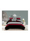 Kraft World Bettlakenset mit 2 Kissenbezügen für Doppelbett mit Gummizug 100x200+25 cm Schwarz (3 Stück)