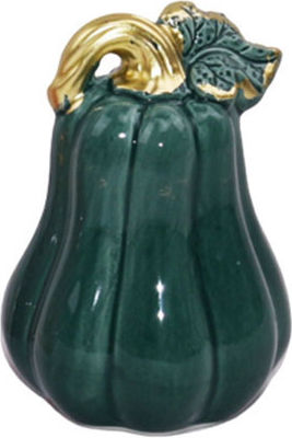 Decorative Ceramic Green Pumpkin 8x12 cm Dorosimo 18906