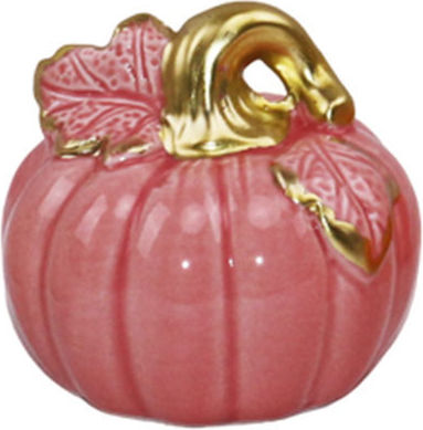 Decorative Ceramic Pink Pumpkin 8x7.5 cm Dorosimo 18902