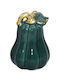 Decorative Ceramic Green Pumpkin 10x15 cm Dorosimo 18905