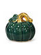 Decorative Ceramic Green Pumpkin 7x7cm Dorosimo 18901