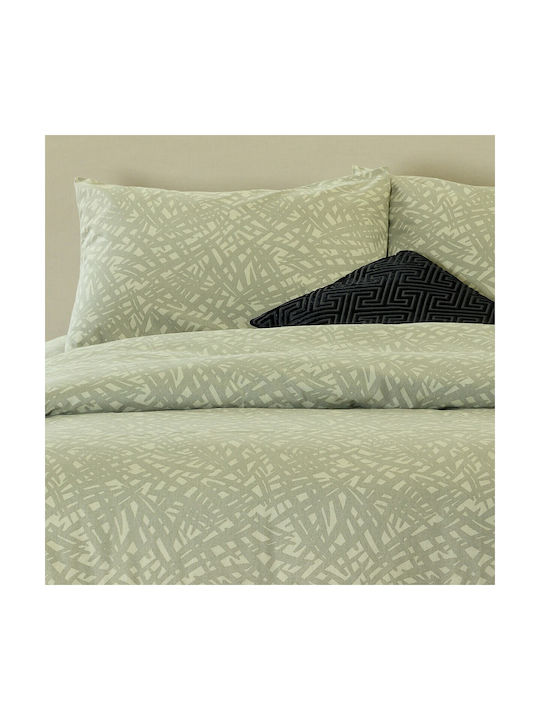 Melinen Neva Pillowcase Set Olive 53x72cm
