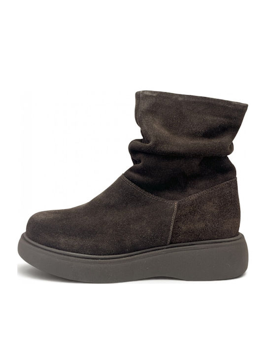 Ragazza Brown Leather Women's Ankle Boots