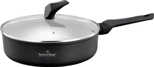 Swiss Haus Aluminum Pan with Lid and Non-Stick Coating 28cm