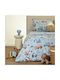 Melinen Set Cearșafuri Simple din Bumbac Blue 170x270 cm 3 bucăți