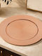 K-m Rose Dekorativer Teller Rund Metallisch Goldfarben 40x40 cm