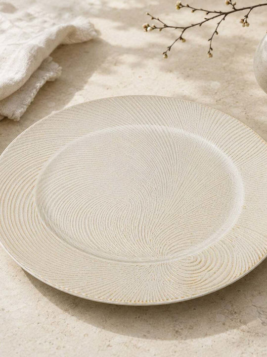 K-m Swirl Dekorative Runde Kunststoffplatte Wei...