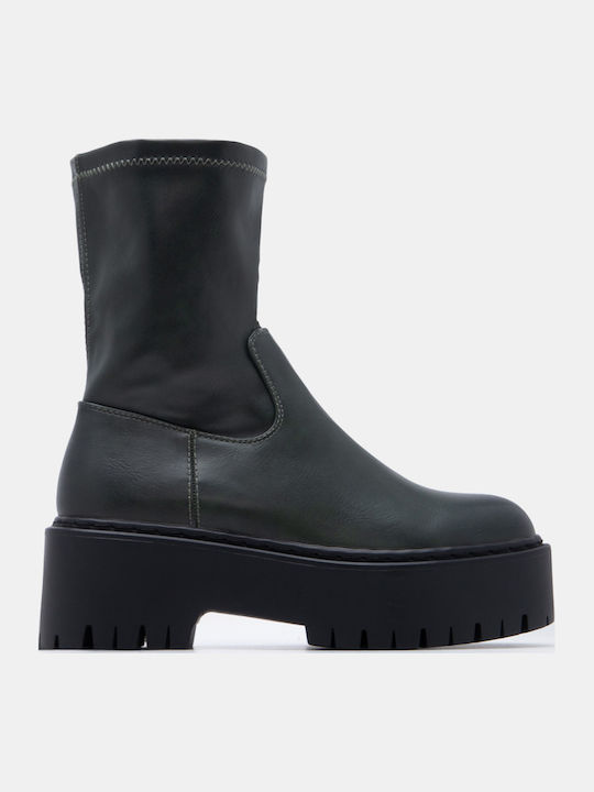 Luigi Suede Γυναικεία Μποτάκια Χακί