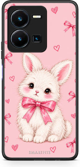 Smartfits White Bunny cu Fundițe Roz Husa pentru Vivo Y35 5G