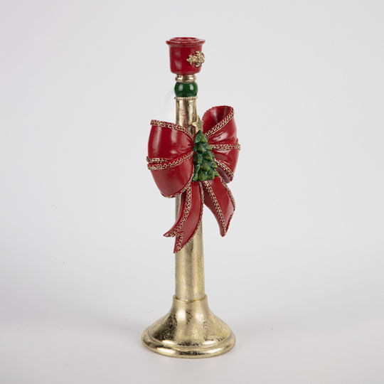 Eurolamp Christmas Candlestick Red 31.5x12.8 cm