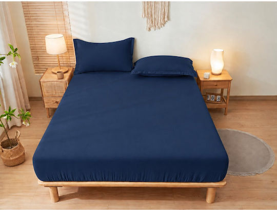 Kraft World Double Sheet 200x240cm Dark Blue BES-KAX200-Dark Blue