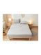 Kraft World King Size Fitted Sheet 220x240+30cm Light Grey BES-KAX220-Light Grey