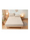 Kraft World King-Size-Spannbettlaken 220 × 240 + 30 cm Hellbeige BES-KAX220-Hellbeige