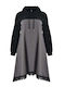 Grey Hooded Midi Dress