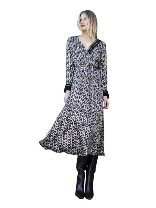 Maxi Рокля Multi Brown Multi