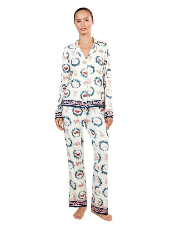 Gisela Winter Women's Pyjama Set White