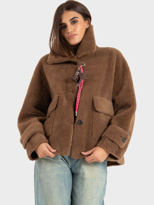 Дамско зимно яке Light Brown