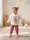 Kinder-Set mit Hose, 2-teilig, Rosa