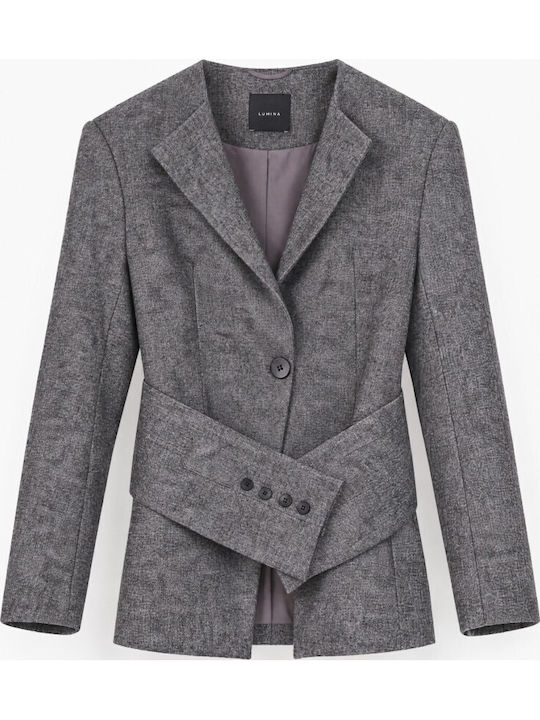 Lumina Langer Damenblazer Grigio